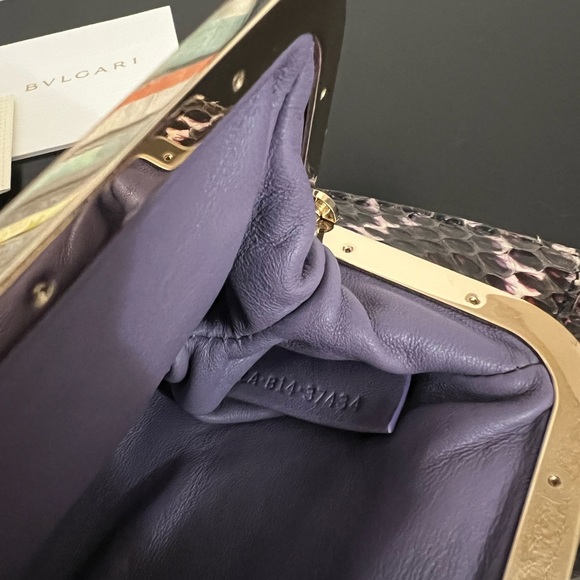 BVLGARI Rare Snakeskin Lipstick Small Clutch Bag - Picture 7 of 9